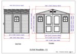 Duramax Woodside Plus - 10ft x 8ft Plastic Garden Shed in Grey