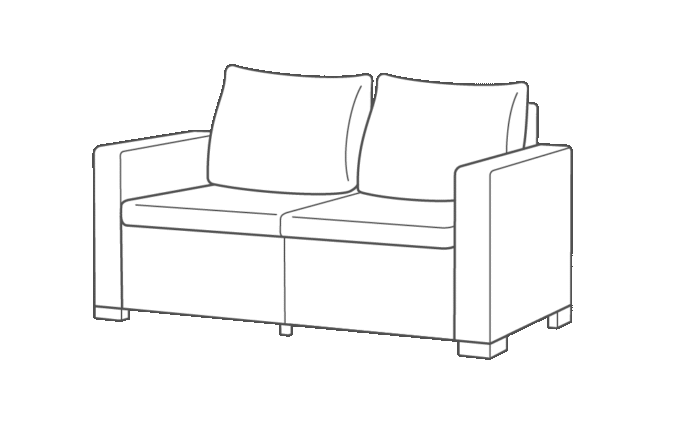 California 5 seater Lounge Set - Grey