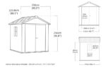 Newton Plus Shed 7x7.5ft - Grey