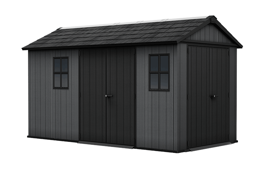 Newton Plus Dual Entry Shed 13x7.5ft - Grey