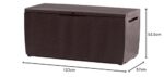 Keter Capri Outdoor Plastic Storage Box Garden Furniture, 123 x 53.5 x 57 cm, Brown - Image 2