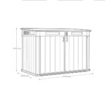 Keter Grande Store Outdoor Double Door Garden Furniture Storage Shed Grey Duotech+ Wood Look and Feel | Fade Free | All Weather Resistant | Safe and Secure | Zero Maintenance - Image 8