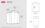 Keter Darwin Outdoor Apex Double Door Garden Storage Shed 6 X 4ft Brown Wood Look And Feel | Fade Free | All Weather Resistant | Safe And Secure | Zero Maintenance | 15 Year Warranty - Image 5
