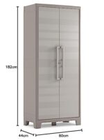 Keter Gulliver High Indoor Garage Utility Multi Purpose Cabinet - Beige/Sand - Image 6