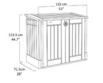 Keter Store-It Out Midi Outdoor Garden Storage Shed, Beige and Brown, 130 x 74 x 110 cm - Image 2