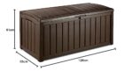 Keter Glenwood 390L Outdoor 60% recycled Garden Furniture Storage Box Brown| Fade Free | All Weather Resistant | Safe and Secure | Zero Maintenance | 2 year Warranty - Image 2