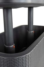 Keter Bevy BAR Cocktail Table, Polypropylene, Anthracite Grey - Image 13