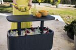 Keter Bevy BAR Cocktail Table, Polypropylene, Anthracite Grey - Image 11