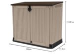 Keter Store it Out Midi Wheelie Bin Box Beige / Brown - Image 8