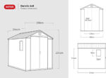 Keter Darwin Outdoor Apex Double Door Garden Storage Shed 6 x 8ft Grey Evotech+ Wood Look and Feel | Fade Free | All Weather Resistant | Safe and Secure | Zero Maintenance | 15 year Warranty - Image 8