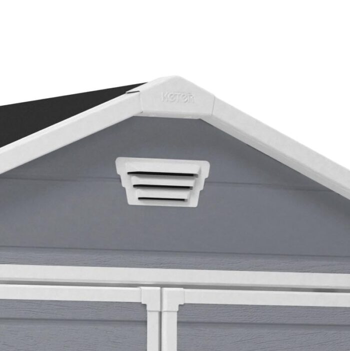 Keter Manor Outdoor Plastic Garden Storage Shed, Grey, 6 x 5 ft - Image 7