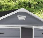 Keter Manor Outdoor Plastic Garden Storage Shed, Grey, 6 x 8 ft - Image 9