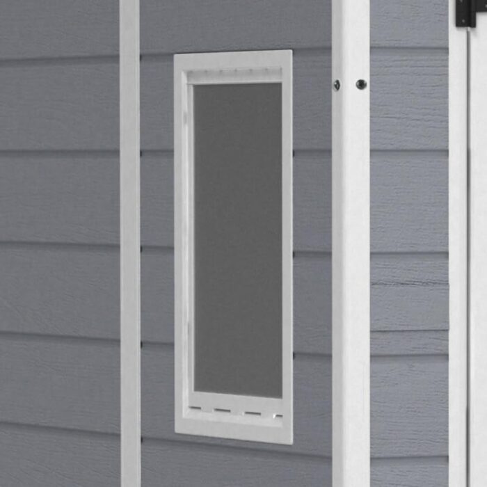 Keter Manor Outdoor Plastic Garden Storage Shed, Grey, 6 x 5 ft - Image 6