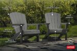 Keter Alpine Adirondack Outdoor Garden Furniture Chair - Graphite Grey - Image 9