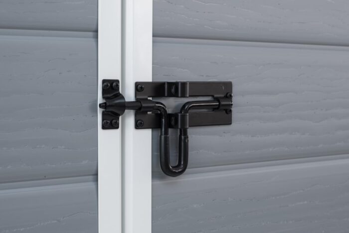 Keter Manor Outdoor Plastic Garden Storage Shed, Grey, 6 x 8 ft - Image 2