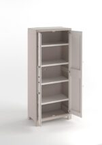 Keter Gulliver High Indoor Garage Utility Multi Purpose Cabinet - Beige/Sand - Image 5