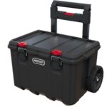 Keter Stack n' Roll Modular DIY Tool Storage System Cart with Wheels, Stackable, Lightweight, Durable, Water Resistant, Black - Image 4