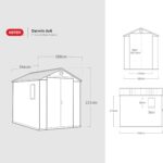 Keter Darwin 6x8ft Outdoor Resin Garden Shed – Green Evotech+ Wood-Look | Waterproof Resin Storage for Tools & Bikes | Double Doors | Lockable | 15 Yr Warranty | Zero Maintenance - Image 2