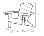 Keter Alpine Adirondack Outdoor Garden Furniture Chair - Graphite Grey - Image 6