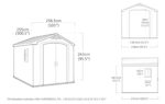 Keter Factor Outdoor Plastic Garden Storage Shed, Beige, 8 x 8 ft - Image 6