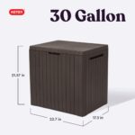 Keter City Brown Resin Deck Box Patio Furniture Pool Accessories and Outdoor Toy Storage - Image 7