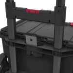 Keter Stack n' Roll Modular DIY Tool Storage System Cart with Wheels, Stackable, Lightweight, Durable, Water Resistant, Black - Image 6