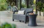 Keter Pacific Rattan Style Outdoor Cool Bar Ice Cooler Table Garden Furniture - Anthracite - Image 2