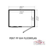 Shire Shiplap 4ft x 6ft Pent Shed