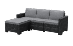 California 3 Seater Chaise Longue Mini - Grey