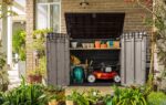 Keter Store It Out Pro Outdoor Garden Furniture Storage Shed Beige with Brown Lid Fade Free All Weather Resistant Safe and Secure Zero Maintenance 5 year Warranty - Image 4