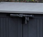 Keter 249319 Store it Out Nova Outdoor Garden Storage Shed, 32 x 71.5 x 113.5 cm, Dark Grey with Light Grey Lid - Image 4