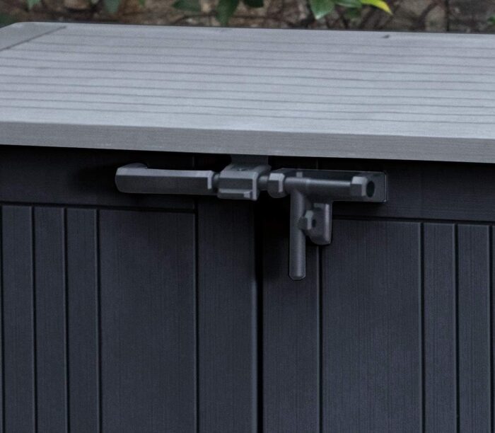 Keter 249319 Store it Out Nova Outdoor Garden Storage Shed, 32 x 71.5 x 113.5 cm, Dark Grey with Light Grey Lid - Image 4