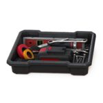 Keter Stack n' Roll Modular DIY Tool Storage System Cart with Wheels, Stackable, Lightweight, Durable, Water Resistant, Black - Image 9