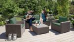 1,2 or 3 Seater Replacement Seat Cushion Pads for Keter Allibert California Rattan Outdoor Furniture | Water Resistant Rattan Patio Set Sofa Cushions Pads (Armchair, Bottle Green) - Image 3
