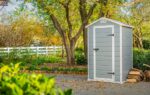 Keter Manor Outdoor Garden Storage Shed, Grey, 4 x 3 ft - Image 4