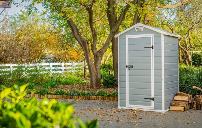 Keter Manor Outdoor Garden Storage Shed, Grey, 4 x 3 ft - Image 4