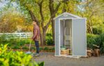 Keter Manor Outdoor Garden Storage Shed, Grey, 4 x 3 ft - Image 6
