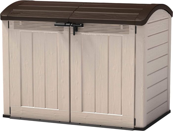 Keter Store It Out Ultra Outdoor Garden Storage Shed, 177 x 113 x 134 cm - Beige and Brown - Image 1