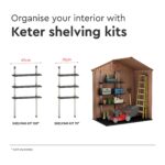 Keter Darwin Outdoor Apex Double Door Garden Storage Shed 6 X 4ft Brown Wood Look And Feel | Fade Free | All Weather Resistant | Safe And Secure | Zero Maintenance | 15 Year Warranty - Image 8