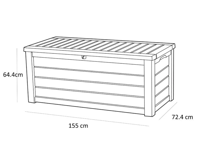 Keter Westwood 570L Outdoor 75% recycled Garden Furniture Storage Box Brown Wood Panel Effect ; Fade Free ; All Weather Resistant ; Safe and Secure ; Zero Maintenance ; 2 year Warranty - Image 6