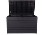Keter Ontario XXL Cushion Box, Storage Box, Anthracite, 870 Litres, Wood Look with Gas Pressure Springs, Approx. 146 x 82 x 86 (H) cm - Image 9