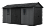 Newton Plus Dual Entry Shed 15x7.5ft - Grey