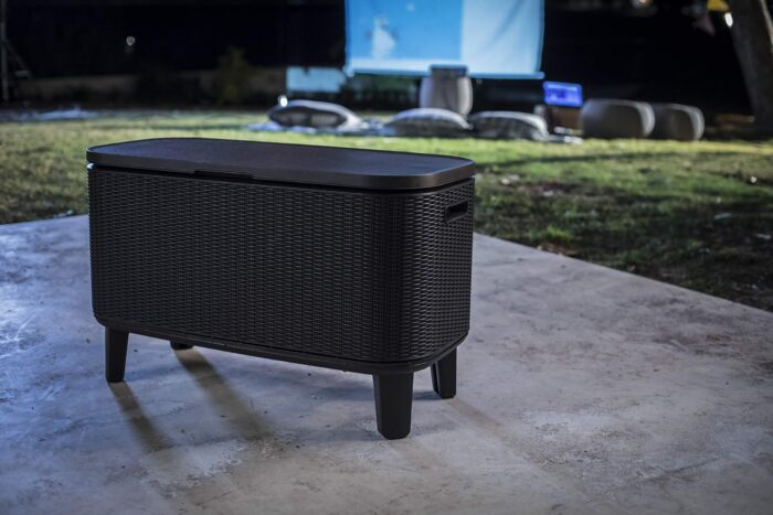 Keter Bevy BAR Cocktail Table, Polypropylene, Anthracite Grey - Image 6