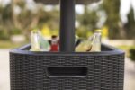 Keter Bevy BAR Cocktail Table, Polypropylene, Anthracite Grey - Image 5