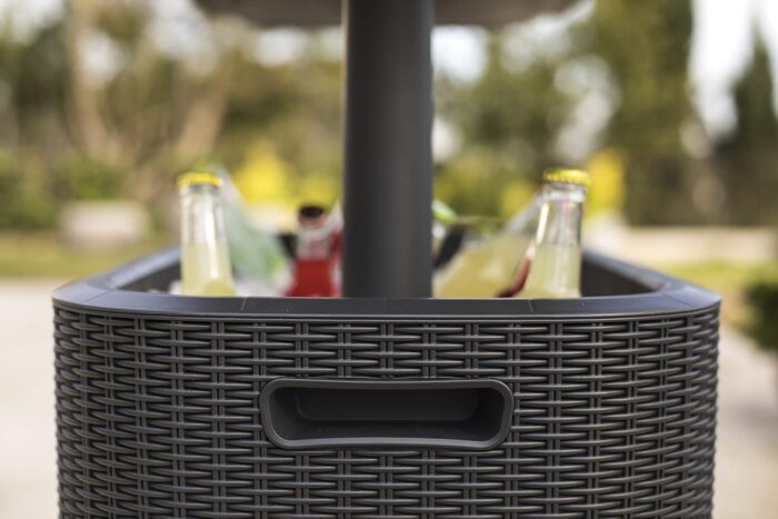Keter Bevy BAR Cocktail Table, Polypropylene, Anthracite Grey - Image 5