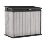 Keter Store It Out Premier XL Outdoor Garden Storage Shed, Grey and Black, 141 x 82 x 123.5 cm