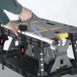 Keter Folding Work Table, Portable Workbench w/ 12" Clamps for Garage/Wood Shop - Image 4