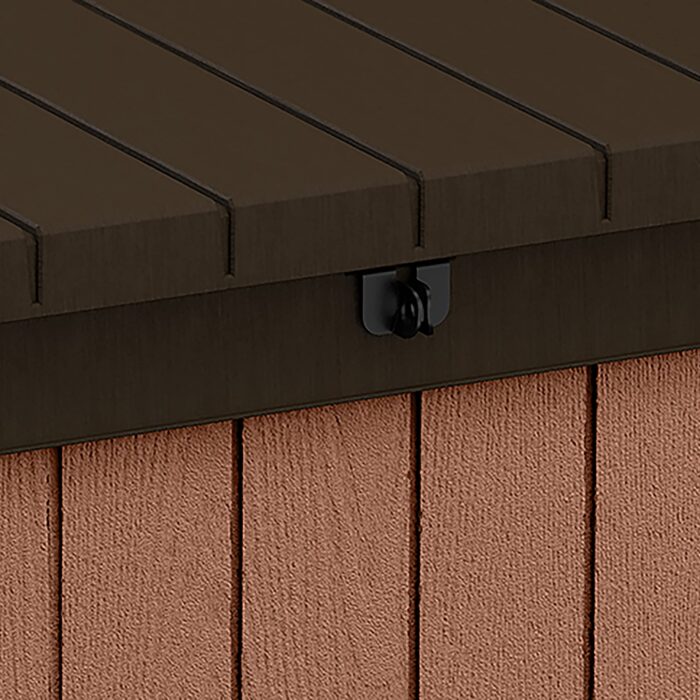 Keter Darwin 380L Outdoor Garden Furniture Storage Box Brown Evotech+ Wood Look and Feel | Fade Free | All Weather Resistant | Safe and Secure | Zero Maintenance | 2 year Warranty - Image 7