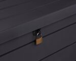Keter Ontario XXL Cushion Box, Storage Box, Anthracite, 870 Litres, Wood Look with Gas Pressure Springs, Approx. 146 x 82 x 86 (H) cm - Image 7