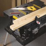 Keter Folding Work Table, Portable Workbench w/ 12" Clamps for Garage/Wood Shop - Image 3
